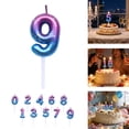 thumbnail image 2 of Gradient Glitter Birthday Candles Numbers Cake Candles Cake Topper Decoration, 2 of 7