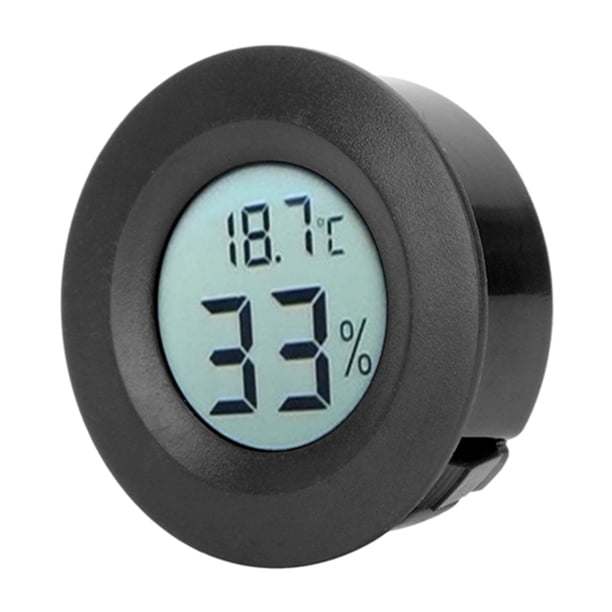 Termómetro Digital, Mini Termómetro Digital LCD Circular, Higrómetro para Medidor de Temperatura y Humedad en Interiores con resistente a la Humedad, Fuerte Antinterferencias