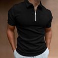 thumbnail image 1 of LEEy-World T Shirts for Men Men's Polo Shirts Short Sleeve Quick Dry Golf Casual Work Shirts Pique Black,M, 1 of 4