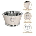 thumbnail image 2 of Sol Living Wine Chiller Bucket Beverage Tub Double Wall Stainless Steel Wine Champagne Bottle Holder Insulated Cooler Ice Bucket For Cocktail Bars, Restaurants, Parties - Pink Leather, 12 qt, 2 of 5