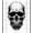 Black White, Pattern 1, variant on ODIKA Skull Graphic Beast Gothic Streetwear Motif Pixel Frame Dorm Stain Resistant Low Profile for Room, Small Living Apartment