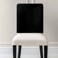 thumbnail image 2 of Black Chair Back Cover for Dining Room Set of 6, Solid Color Farmhouse Black Removable Kitchen Chair Slipcovers, Washable Seat Protector for Restaurant Party Banquet Wedding Décor, 2 of 9