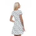 thumbnail image 2 of Women’s A Line Agate Summer Dress, Retro Triangle Arrangement, Cross Wrap V Neck, 6 Sizes, by Ambesonne, 2 of 2