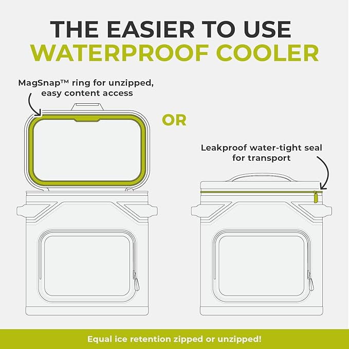 CORE 36 Can Climakeep Magnetic Soft Cooler, Leakproof Cooler, Waterproof Zipper, Steel Blue