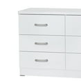 thumbnail image 3 of Better Home Products DD & PAM 6 Drawer Engineered Wood Bedroom Dresser in White, 3 of 4