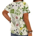 thumbnail image 2 of CLOOCL Women Blouse Tops Plants and Flowers 3D Printed Shirts Oversized T-shirt, 2 of 6