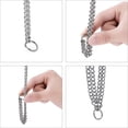 thumbnail image 4 of Collier Chaîne pour Chien Réglable en Acier Inoxydable à Double Rangée Collier Étrangleur pour Dressage de Petits Moyens Grands Chiens, 4 of 6