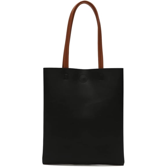 LinYooLi Women Leather Shoulder Bag Pu Tote Large Bucket Bag Girl Top Handle Handbags