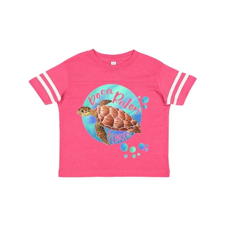 

Inktastic Boca Raton Florida Swimming Sea Turtle with Bubbles Gift Toddler Boy or Toddler Girl T-Shirt