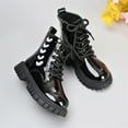 thumbnail image 4 of VNKIDY Girls Kids Ankle Boots Pastel Heart Decor Lace Up Back Zip Closure Thick Sole Shoes For Casual Daily Wear Lovely Footwear, 4 of 7