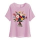 thumbnail image 1 of Vestidos Casuales Para Mujer, Blusas De Mujer De Moda Camisetas estampadas de moda para mujer, blusas casuales de lino holgadas de manga corta con cuello redondo y raglán, 1 of 4