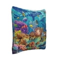 thumbnail image 2 of Bingfone Sea World Linen Throw Pillow Covers Cushion Case Pocket Button Vintage Farmhouse Pillowcase for Sofa Couch Bed 16"x16", 2 of 9