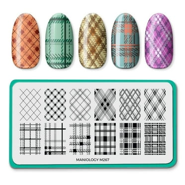 Maniology Plaid Perfection (m267) Stainless Steel Nail Stamping Plate