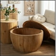 thumbnail image 5 of 31.50"Vintage Style Bucket Shaped Coffee Table for Office, Dining Room and Living Room, 5 of 12