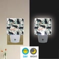 thumbnail image 2 of Yayeee LED Plug in Night Light for The Home with Auto Dusk to Dawn Light Sensors, 2 Pack, Black Floral Cat Pattern, 2 of 6