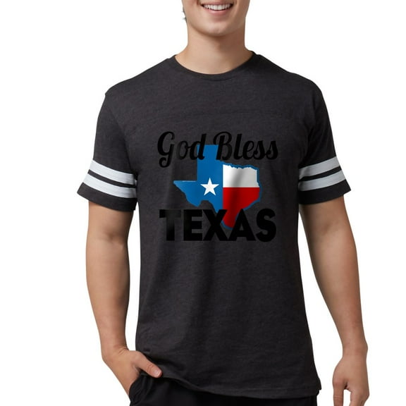 CafePress - God Bless Texas T Shirt - Mens Football Shirt