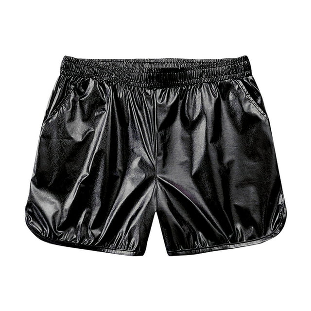 asjyhkr Mens Metallic Boxing Shorts Elastic Waist Lightweight Shorts Drawstring Sexy Hot Shorts with Pockets