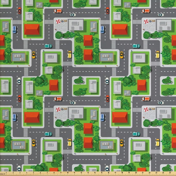 City Fabric by The Yard, Birds Eye View Map of the Abstract Town