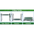 thumbnail image 3 of 5 Star Super Deals Foldable Garden Kneeler With Handles And Seat - Bonus Tool Pouch - Portable Garden Chair Stool Bench Thick EVA Cushion Pad Perfect For Planting & Weeding (Large - 23.5 x 10.5 x 19", Green), 3 of 8