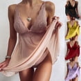 thumbnail image 1 of Camisón de mujer sexy de encaje con tirantes y escote en V para el hogar Pijamas de mujer 5288, 1 of 5