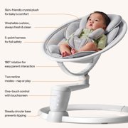 HARPPA Baby Swing for Newborns with Remote Control, 5 Sway Speed, Gray