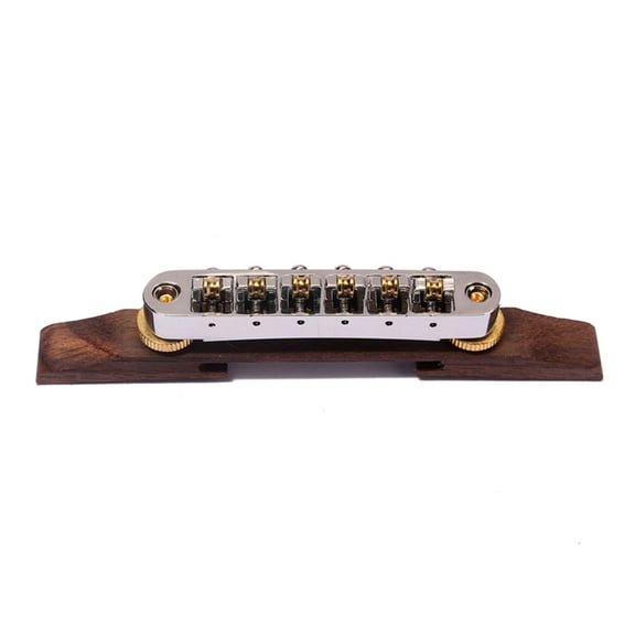 FELTECHELECTR 1Set Gold Roller Bridge Guitar Accessory for Musicians in Music Practice