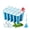 blue, variant on RYLZX Popsicle Molds 10 Pieces Silicone Ice Pop Models Popsicle Models Reusable Easy Release Ice Pop Maker Bring a brush (10 Cavities-Red)
