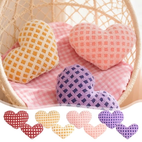 Moocorvic Heart-Shape Pillow Valentine's Day Gifts, Soft Red Love Throw Pillows for Bedroom, Living Room, Sofa, Couch(S,12Inch)