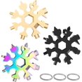 thumbnail image 1 of Stainless Steel Snowflake Multi-tool, 18-In-1 Compact Size, Durable And Multi-functional, Perfect For Everyday Carry And Outdoor Activities. C004, 1 of 6