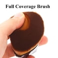 thumbnail image 4 of Brocha de maquillaje plana Kabuki hexagonal para rostro, colorete, polvos líquidos y base de maquillaje (negra), 4 of 5