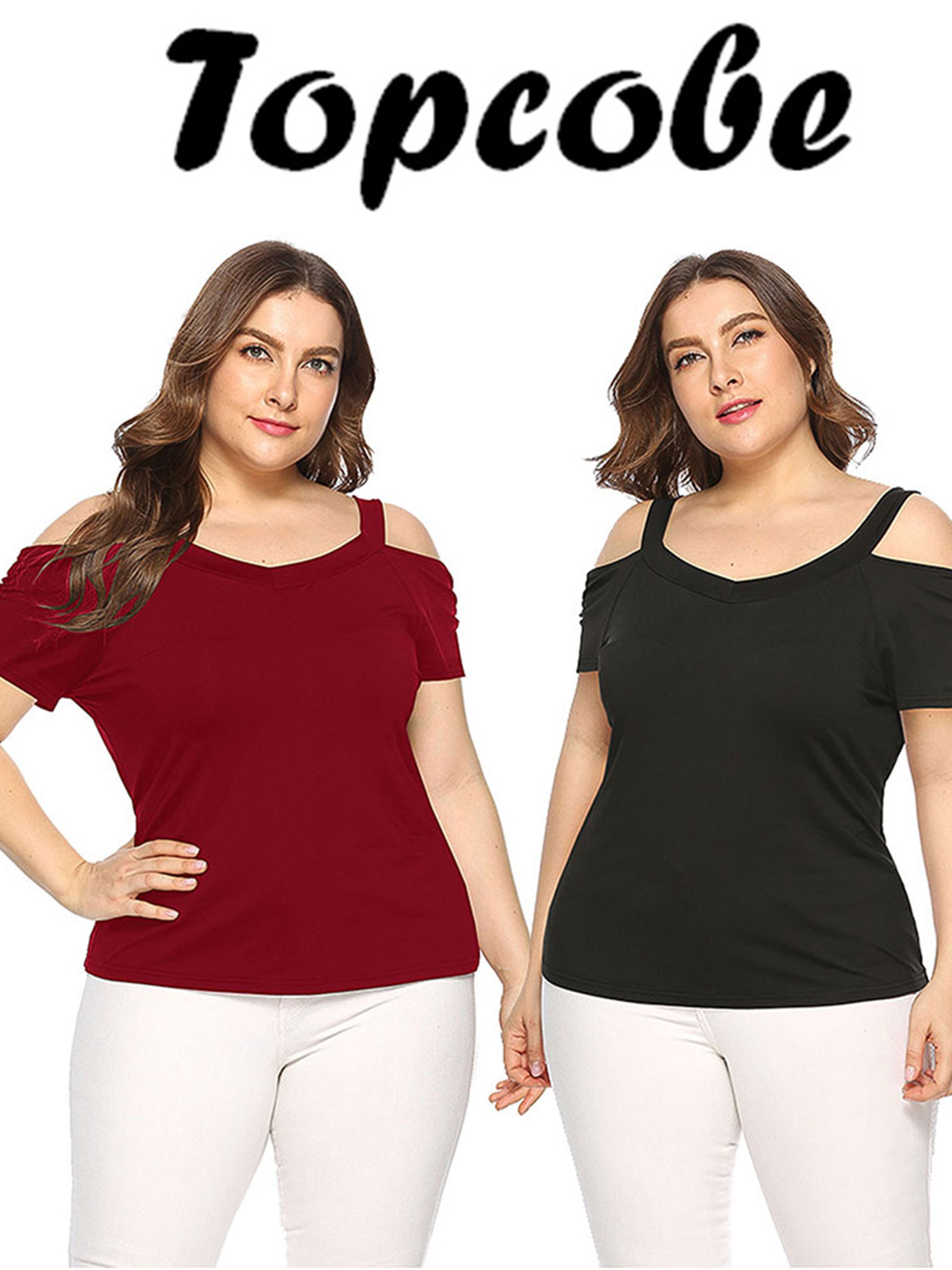 ladies black cold shoulder top