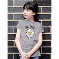 thumbnail image 2 of Be Free Heart Daisy T-Shirt Juniors -Image by Shutterstock,  Medium, 2 of 4