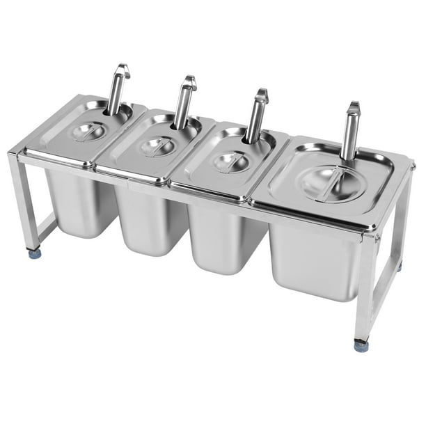 Soporte para lavabo de mermelada estante dispensador de condimentos telescópico anti abolladuras para tienda de té con leche ANGGREK Otros