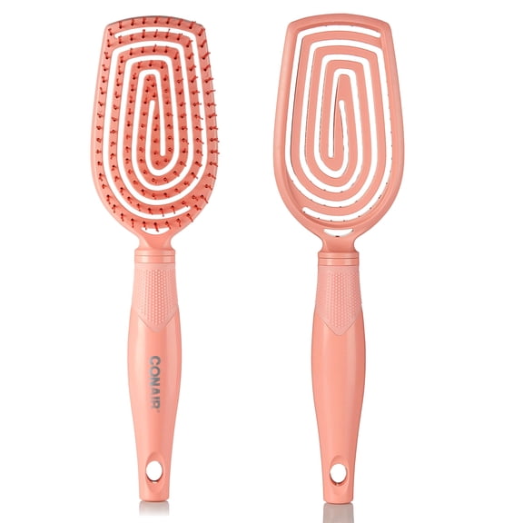 Conair Flexi Head Cushion Brush with Dual Flex Bristles, Detangling Hair Brush