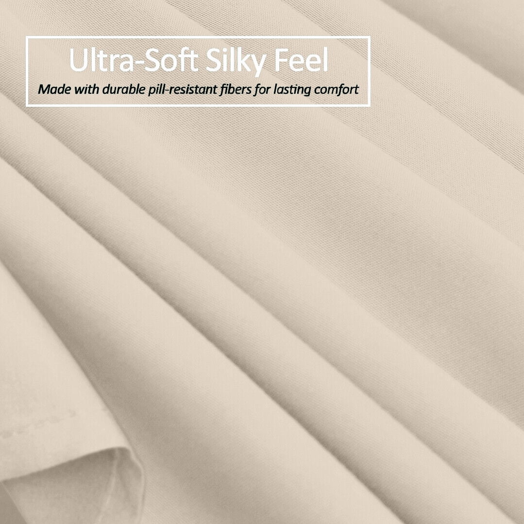 Luxury Bed Skirt  Solid Microfiber Pleated 14" Drop Premium Dust Ruffle