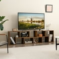 thumbnail image 4 of Costway 3 Pieces TV Console Stand Modern Entertainment Center Storage Bookcase Brown, 4 of 10