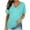 Light Blue, variant on Yuzhih Womens Summer Short Sleeve V Neck Basic Tee Shirts Trendy Ruched Hem Tunic Tops Tshirts
