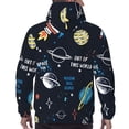 thumbnail image 7 of Pofeuu Space Print Mens Casual Hooded Collar Drawstring Hoodies Pullover Sweatshirts Casual Long Sleeve Shirts-Medium, 7 of 7
