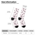 thumbnail image 2 of Picia Pink Butterflies (2) Print Athletic Socks for Men & Women – Cushioned Moisture-Wicking Crew Socks for Sports, Running, and Training, Soft & Breathable Size 5-11, 2 of 6