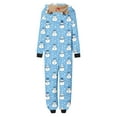 thumbnail image 6 of REORIAFEE Matching Pjs for Family Christmas 1 Piece Loungewear Long Sleeve Jumpsuit Pants Santa Graphic Soft Pajama Sleepwear Light Blue S-2XL, 6 of 6