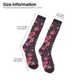 thumbnail image 2 of Fotbe Rose Mix Leopard 2 Calcetas Divertidas Estampadas para Hombre y Mujer, Calcetas de Algodón hasta la Rodilla para Caminar, Correr, Enfermería y Embarazo, 2 of 6