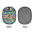 thumbnail image 2 of Pofeuu Colorful Fish 1 Print Silicone Pot Mat Mitten With Hanging Loop Heat Resistant Oven Mitts Non-Slip Bbq Baking Smoking Potholders, 2 of 7