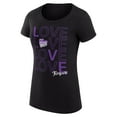 thumbnail image 2 of Women's G-III 4Her by Carl Banks Black Sacramento Kings Super-Slim Fit Lightweight Basketball Love T-Shirt, 2 of 3