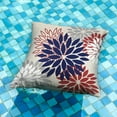 thumbnail image 3 of 4th of July Pillow Covers 18x18 Inch Set of 2 Patriotic Blue Red Floral Outdoor Waterproof Decorative Throw Pillows Polyester Pillow Covers Decor for Patio Funiture Garden Couch 002H, 3 of 5