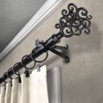 thumbnail image 2 of Goldie 13/16" Bay Window curtain rod 20"-36", 38"-72" - Black,(ABay-71-2), 2 of 4