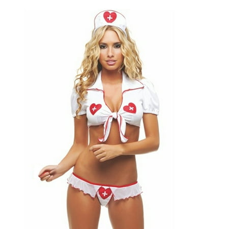 

KDDYLITQ Women s Sexy Teddy Lingerie Babydoll Bra and Panty Sets Cosplay Costume Lingerie Set White M