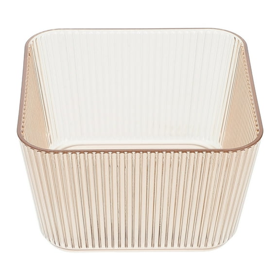 WHAMVOX Brown Acrylic Serving Tray for Home Use and Versatile Snack Platter 12.5 x 8.3 Inches