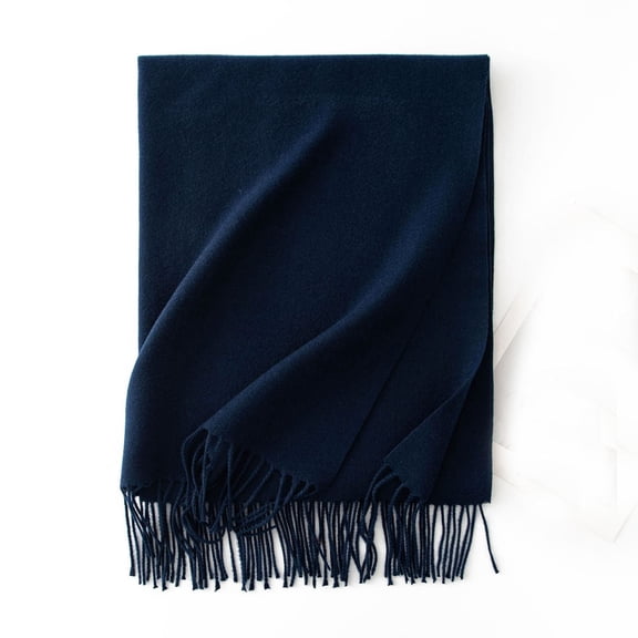 Ahabrexf Warm Scarfs for Women,Solid Color Soft Faux Fabric Shawl for All Seasons