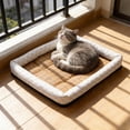 thumbnail image 4 of Qocolcyl Floral Square Washable Dog Bed Cushion,Thick Non Slip Soft Breathable Pet Sleeping Sofa Mattress for Small Medium Dogs All Season Use, 4 of 6