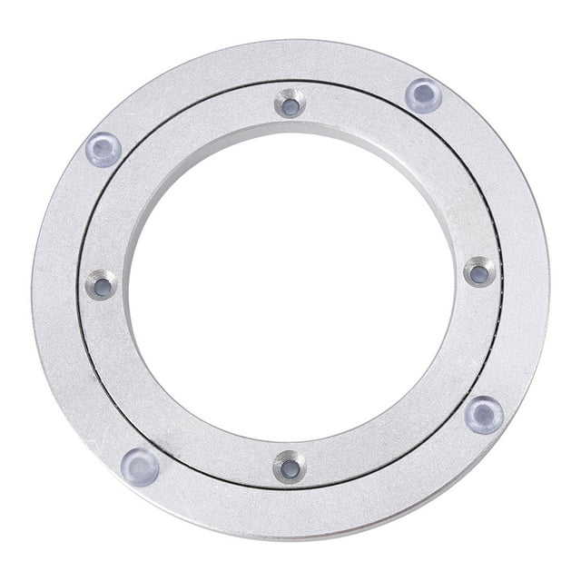 Rotating Turntable Bearing, Aluminum Heavy Duty Swivel Turntable Round Dining Table Smooth Swivel Plate for Tabletop Serving Trade Show Displays(6in*H8.5MM)